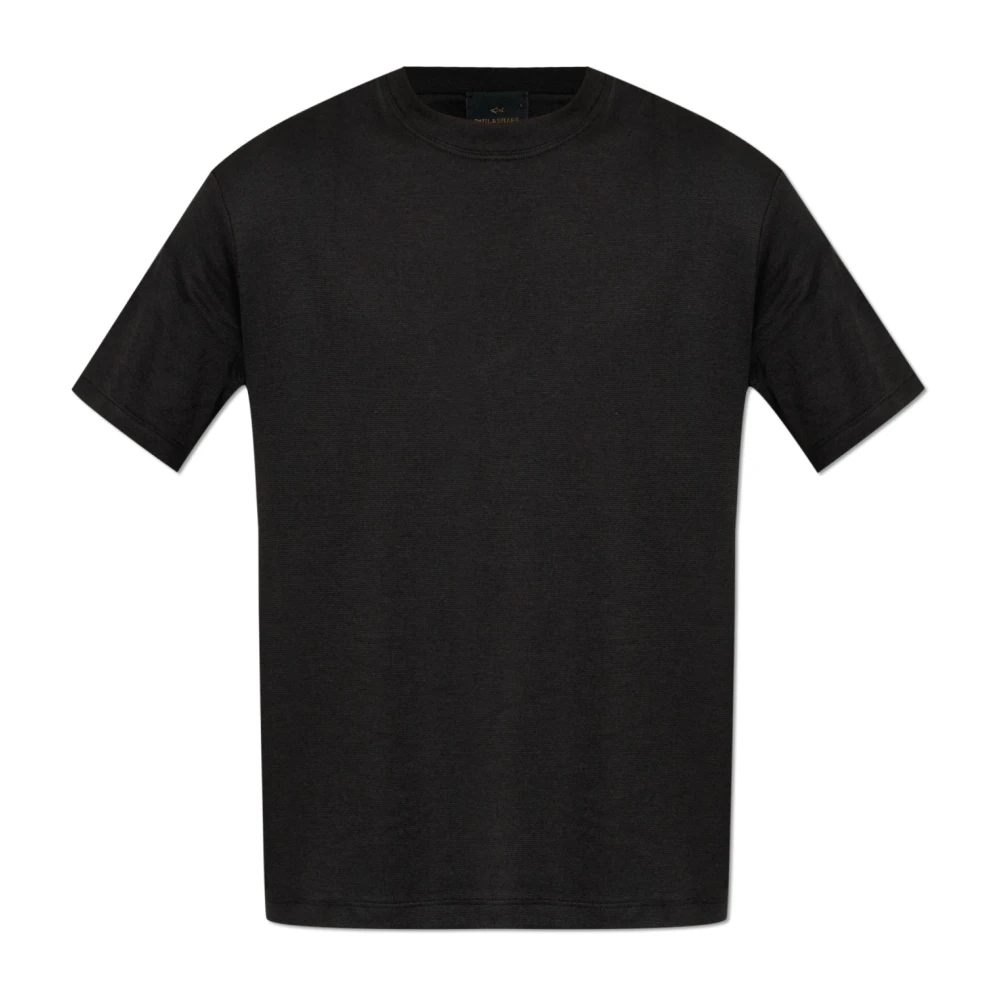 Paul & Shark Black T-Shirts, Male, 2XL, X-Soft Jersey T-Shirt