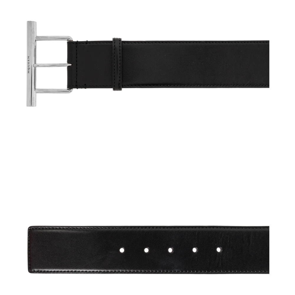 alexander mcqueen Leren riem Black Dames