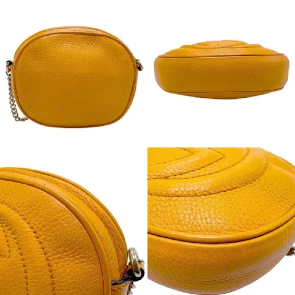Gucci Vintage Pre-owned Leather shoulder-bags Orange Dames