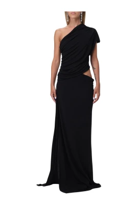 Elegant Draperad One-Shoulder Klänning