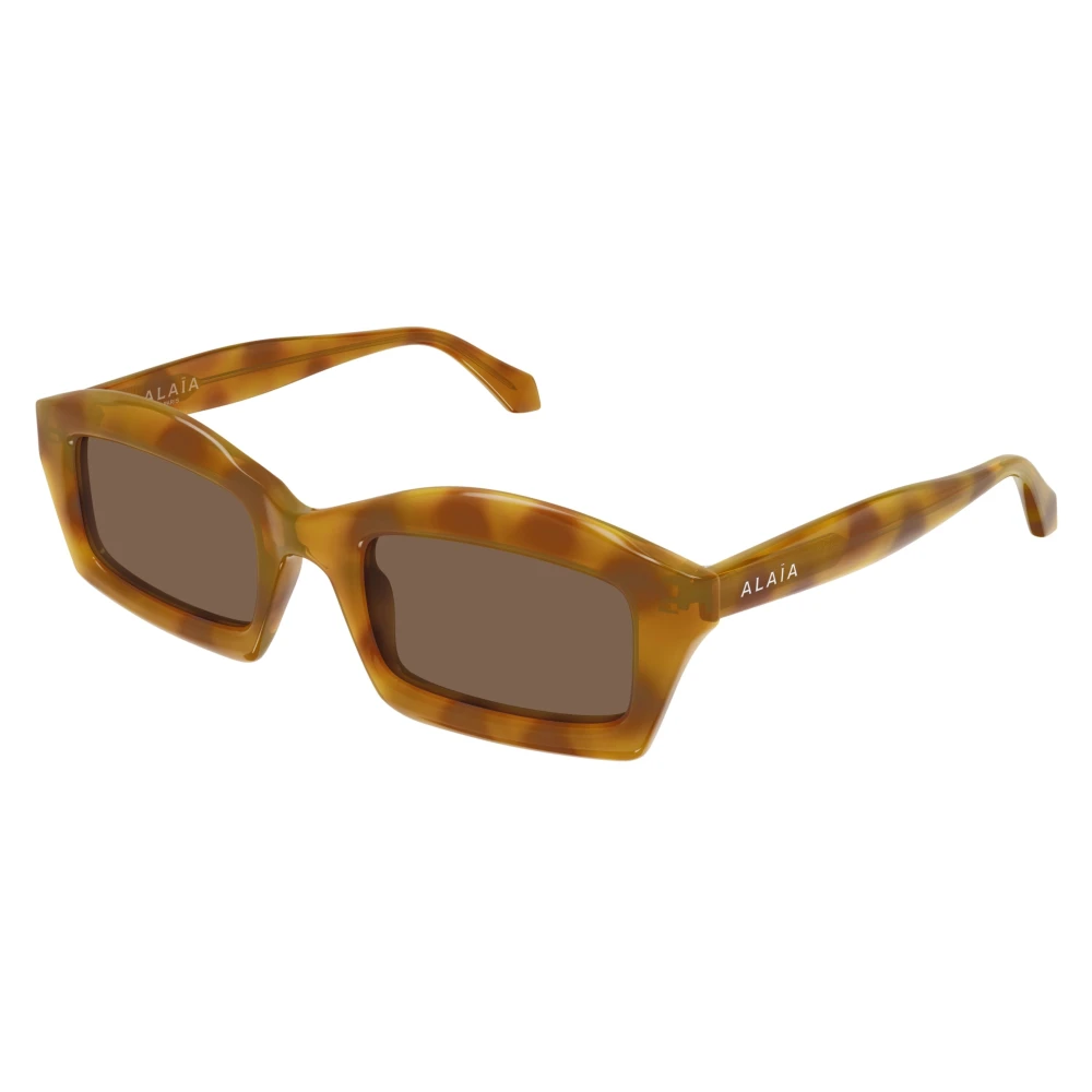 Alaïa Unisex Brown Sunglasses, 53 Mm, Rectangular Sunglasses