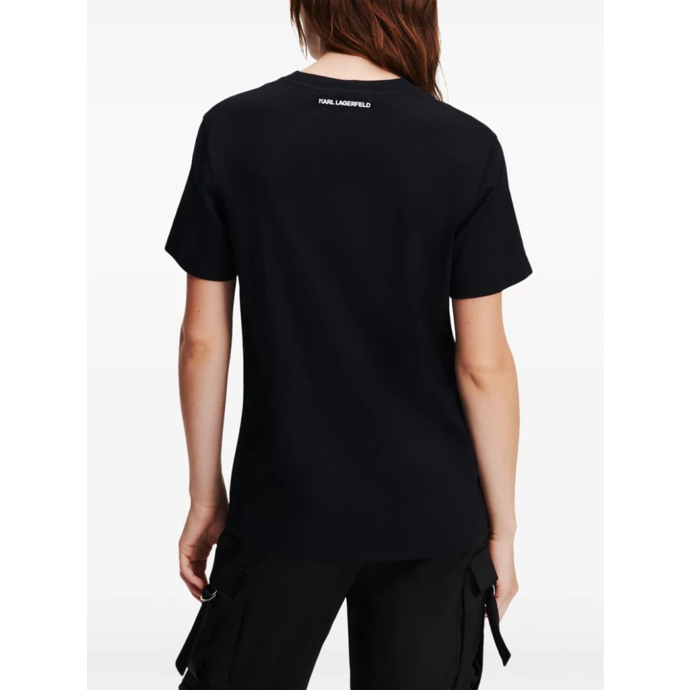 Karl Lagerfeld Zwarte Karlito Choupette T-shirt Black Dames