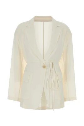Silk Crepe Blazer