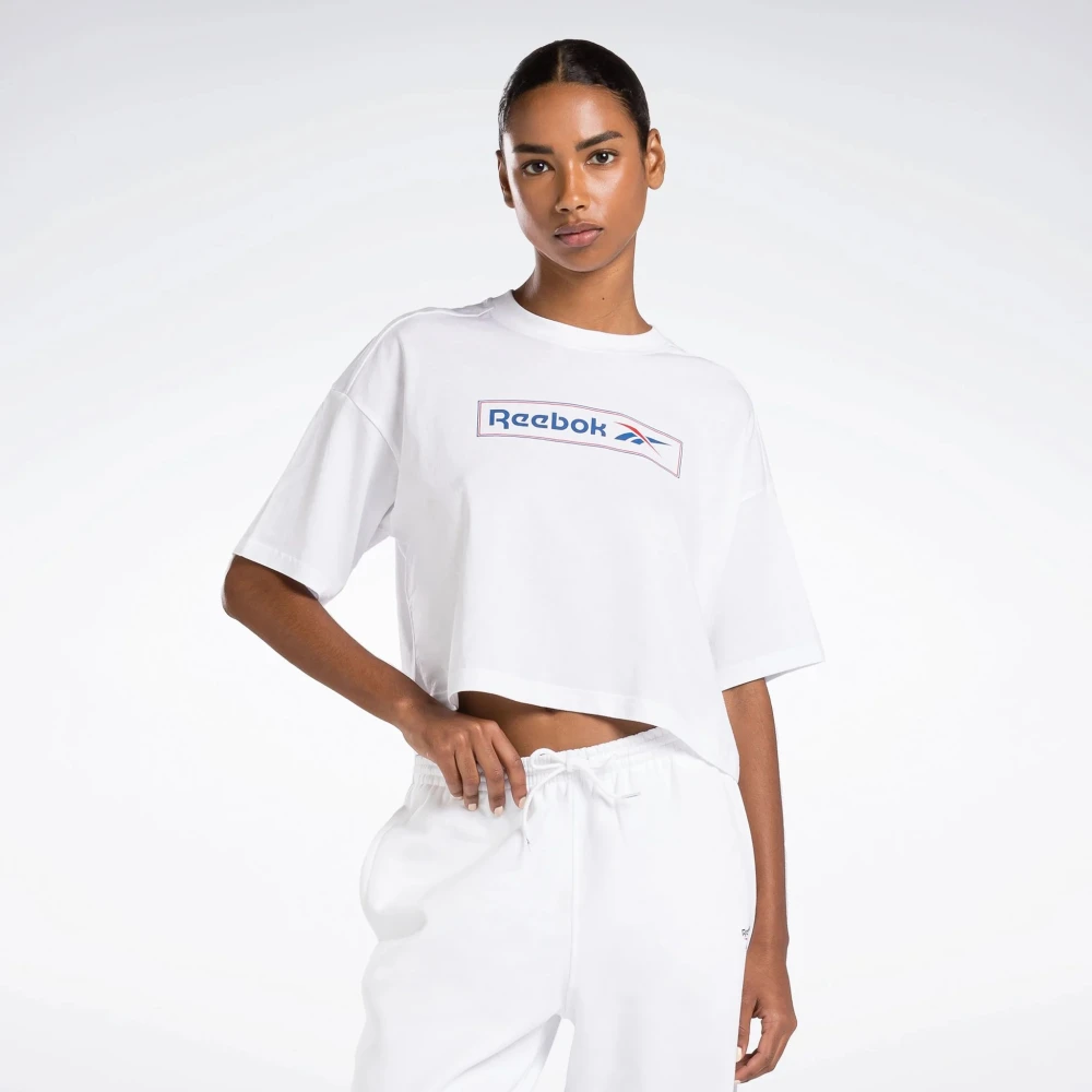 Reebok Grafisch Logo T-shirt White Dames