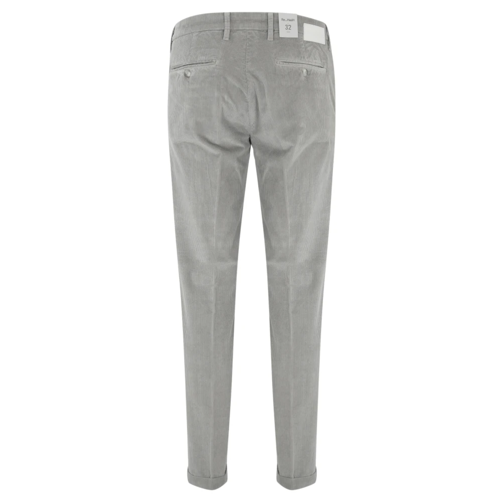 Re-Hash Fluwelen Herenbroek Grijs Slim Fit Gray Heren