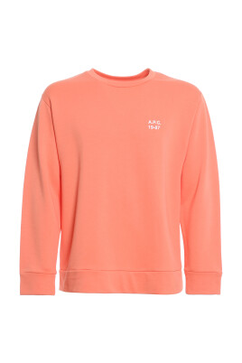 sweatshirt-en-coton-orange-avec-detail-logo
