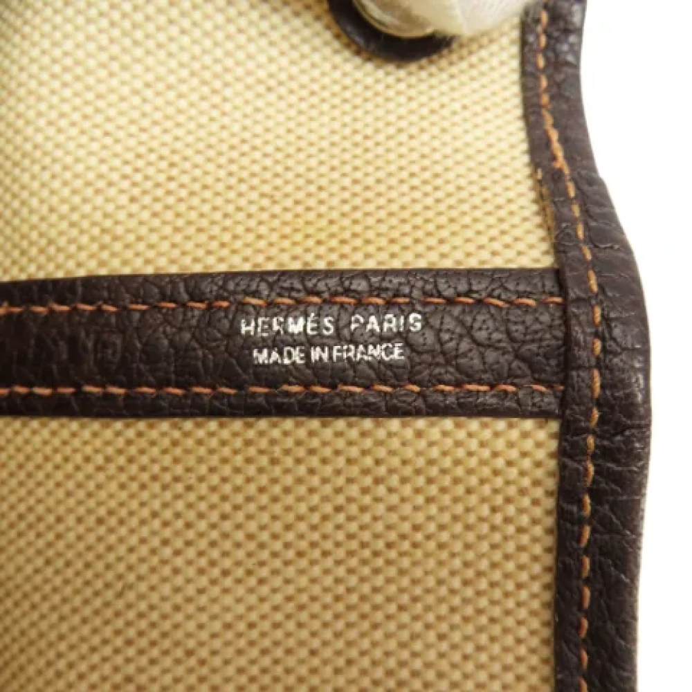 Hermès Vintage Pre-owned Canvas handbags Beige Dames