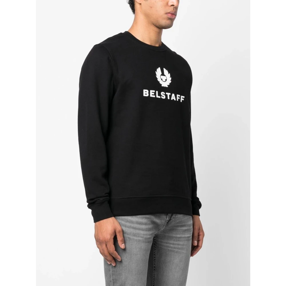 Belstaff Zwarte Sweaters met Phoenix Logo Black Heren