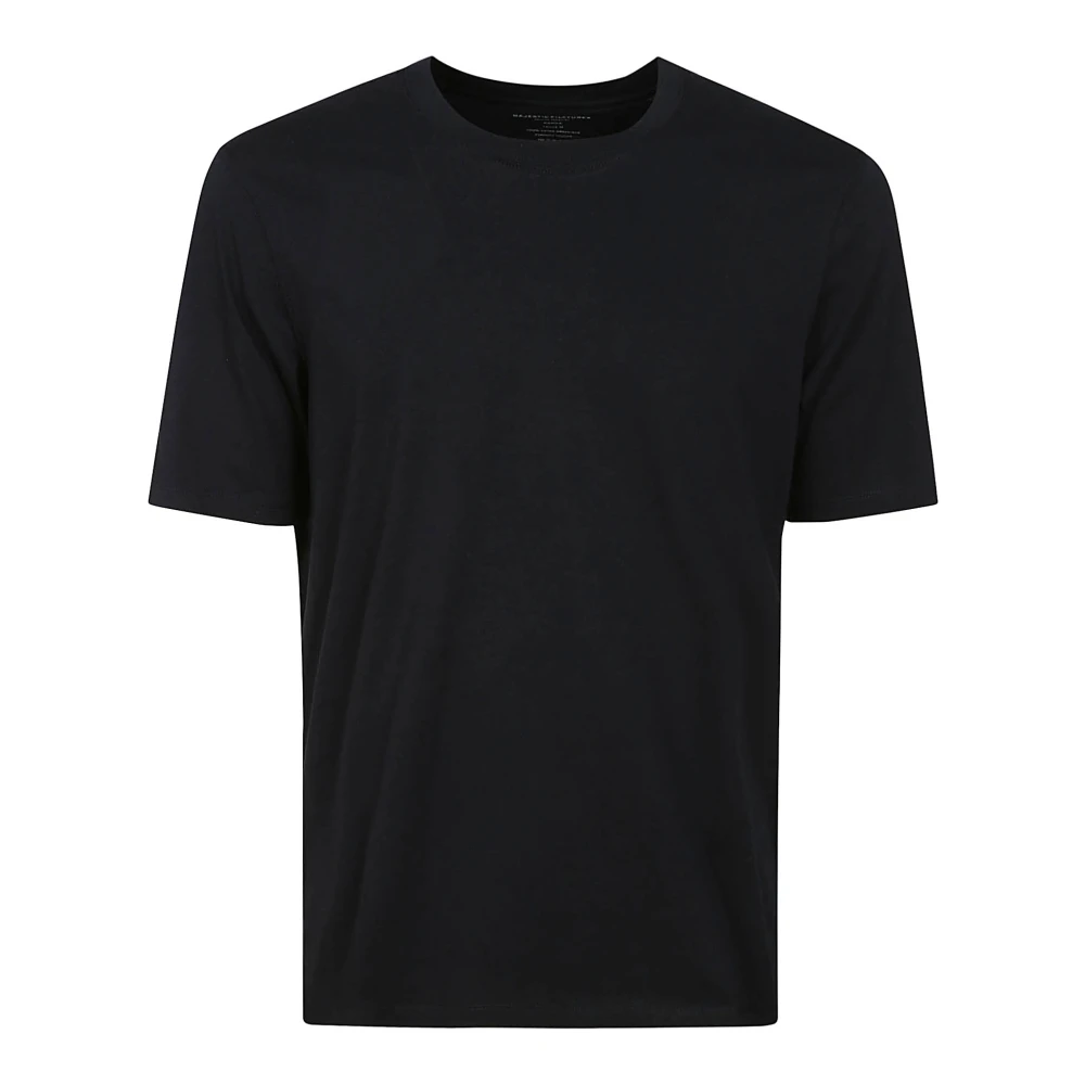 Majestic filatures Halfmouw Katoenen T-shirt Blue Heren