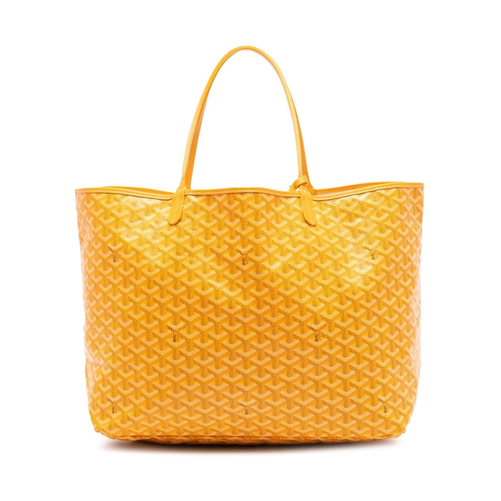 Goyard Vintage Women's Yellow Pre-Owned Vintage Tote Bag With Signature Pattern