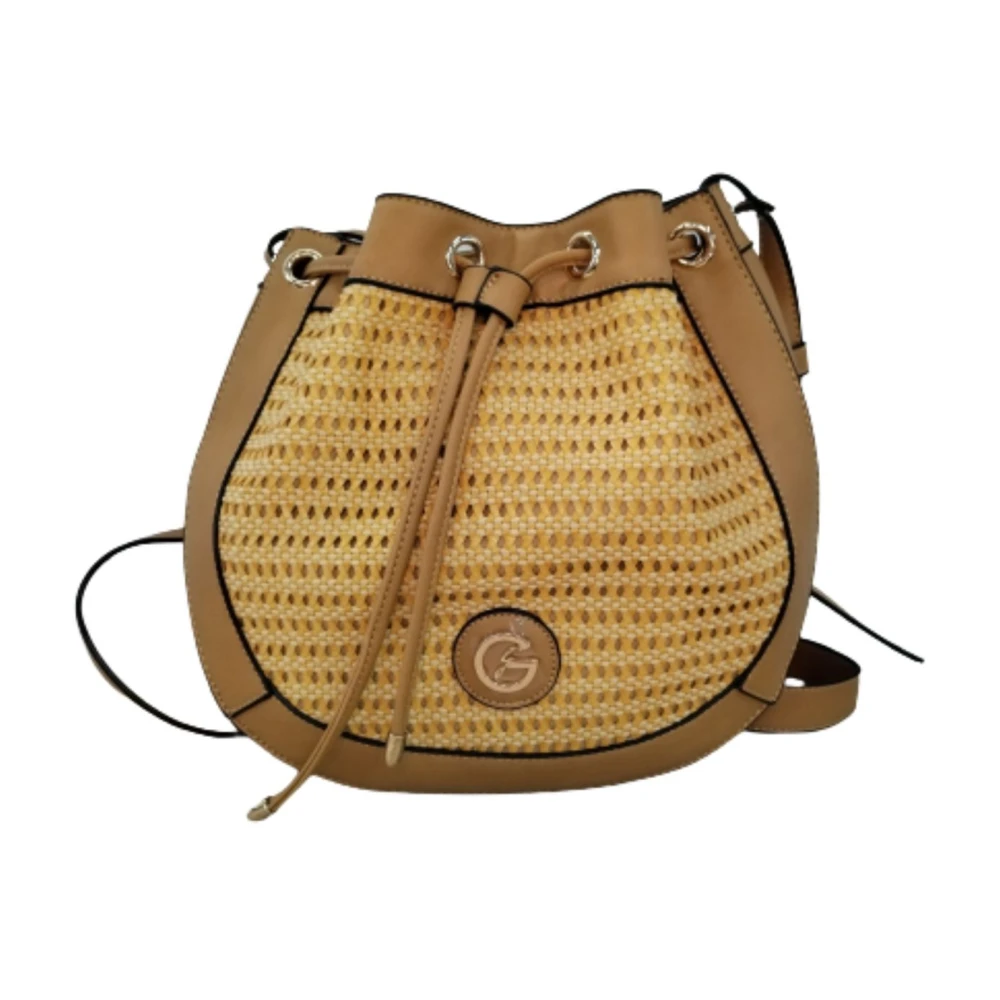 Gattinoni Geweven Crossbody Tas Poppy Stijl Brown Dames