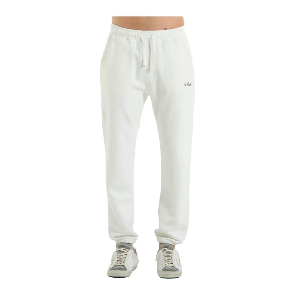MC2 Saint Barth Katoenen broek met stijl Bolt010 White Heren