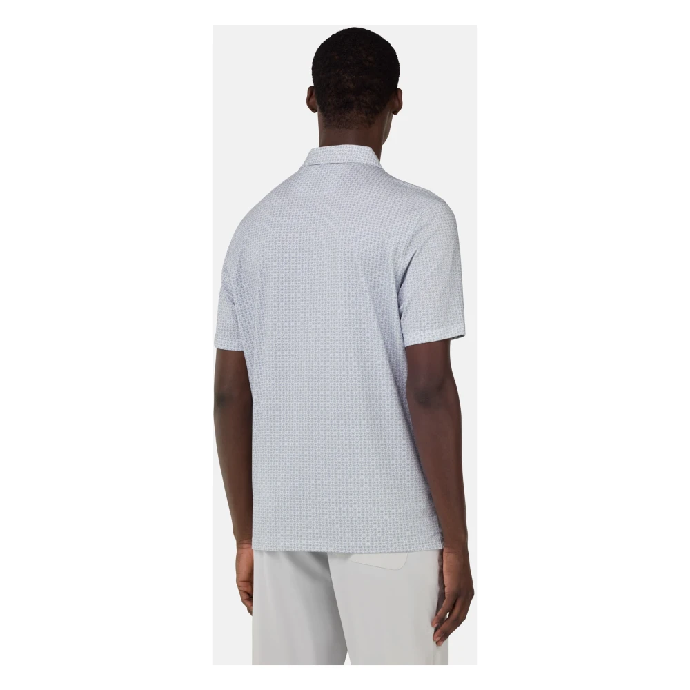 Boggi Milano Poloshirt van katoenmix jersey Blue Heren