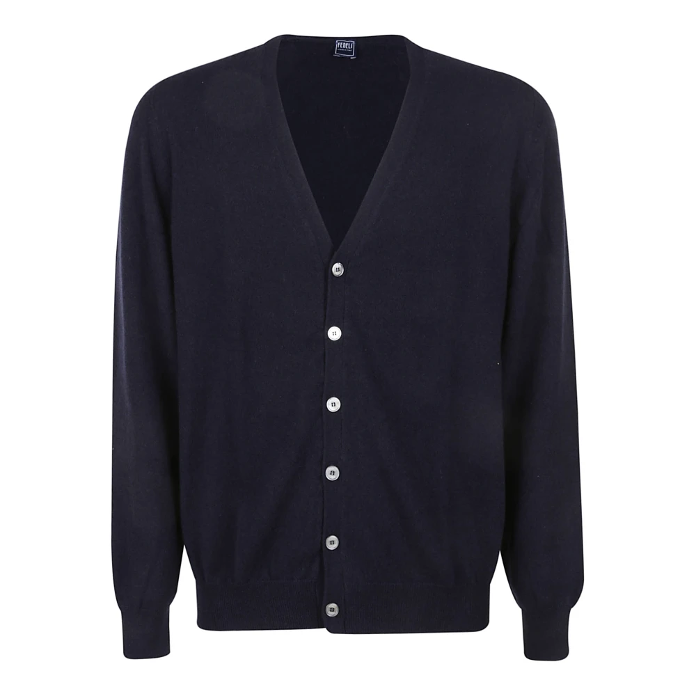 Fedeli Blauwe Sweaters voor Mannen Blue Heren