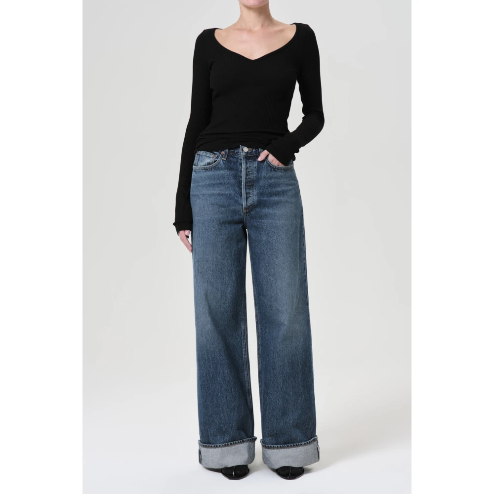 Agolde Flared Dame Jeans Blue Dames