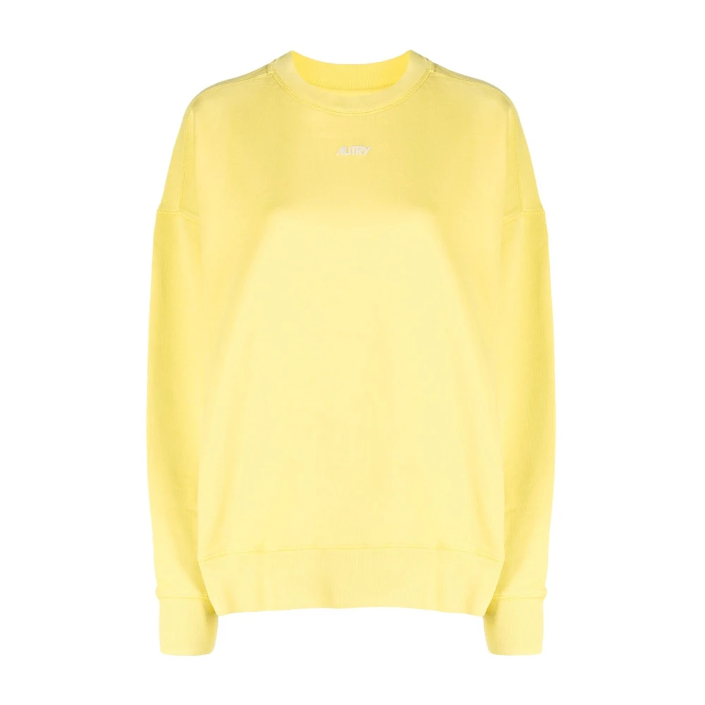 Autry Lime Bicolor Sweatshirt Dameskleding Yellow Dames