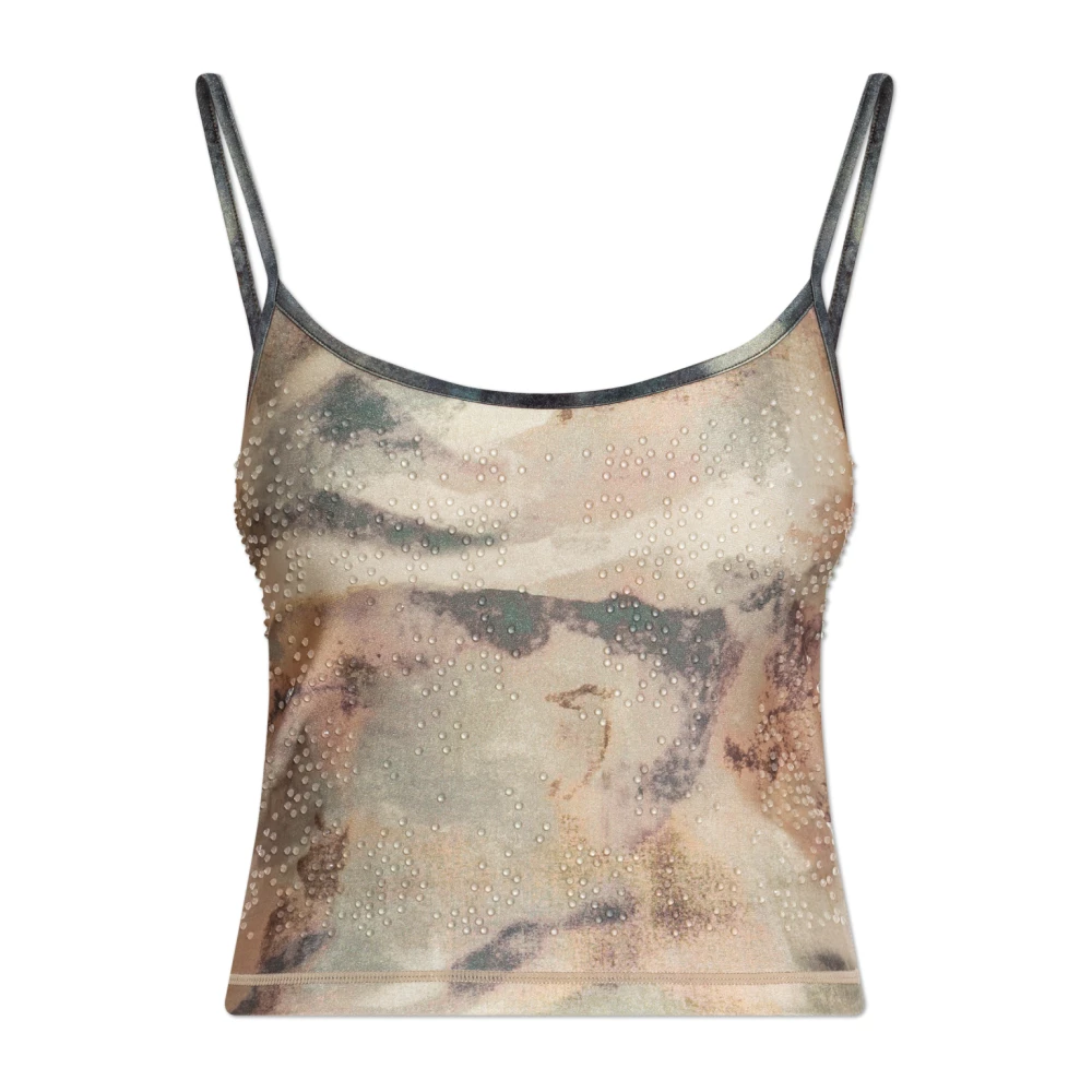 Diesel Kvinno Beige Toppar Dam, S, T-Iplu Tank Top