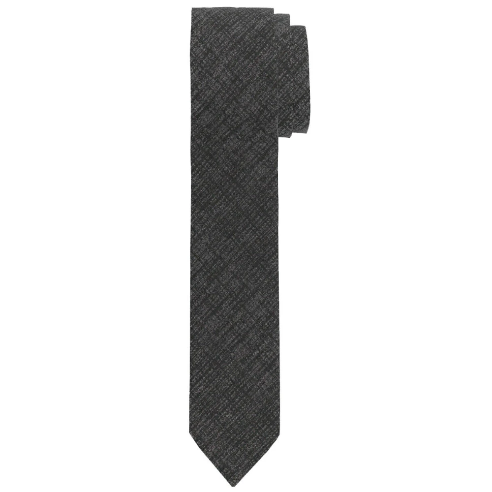OLYMP Level Five Zijden stropdas in all-over look (5 cm)