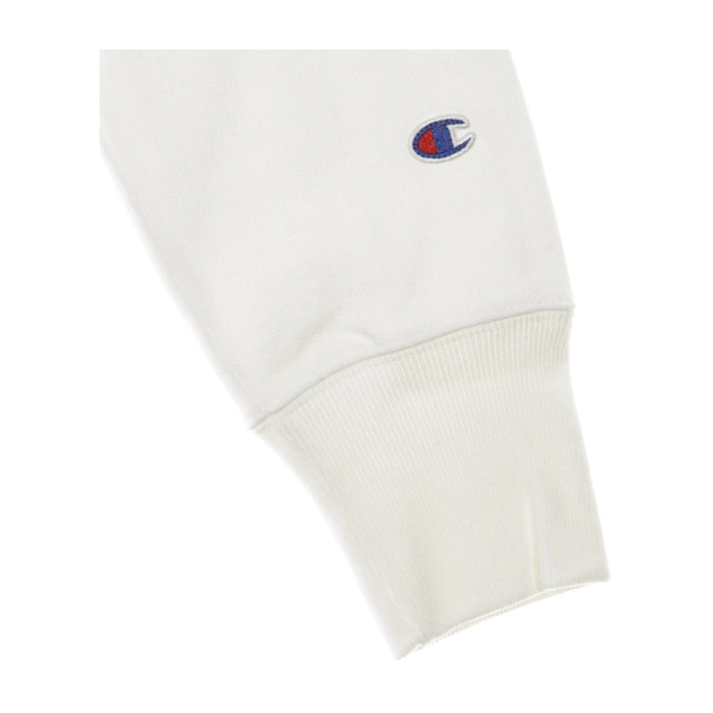 Champion Witte Big Logo Crewneck Sweatshirt White Heren