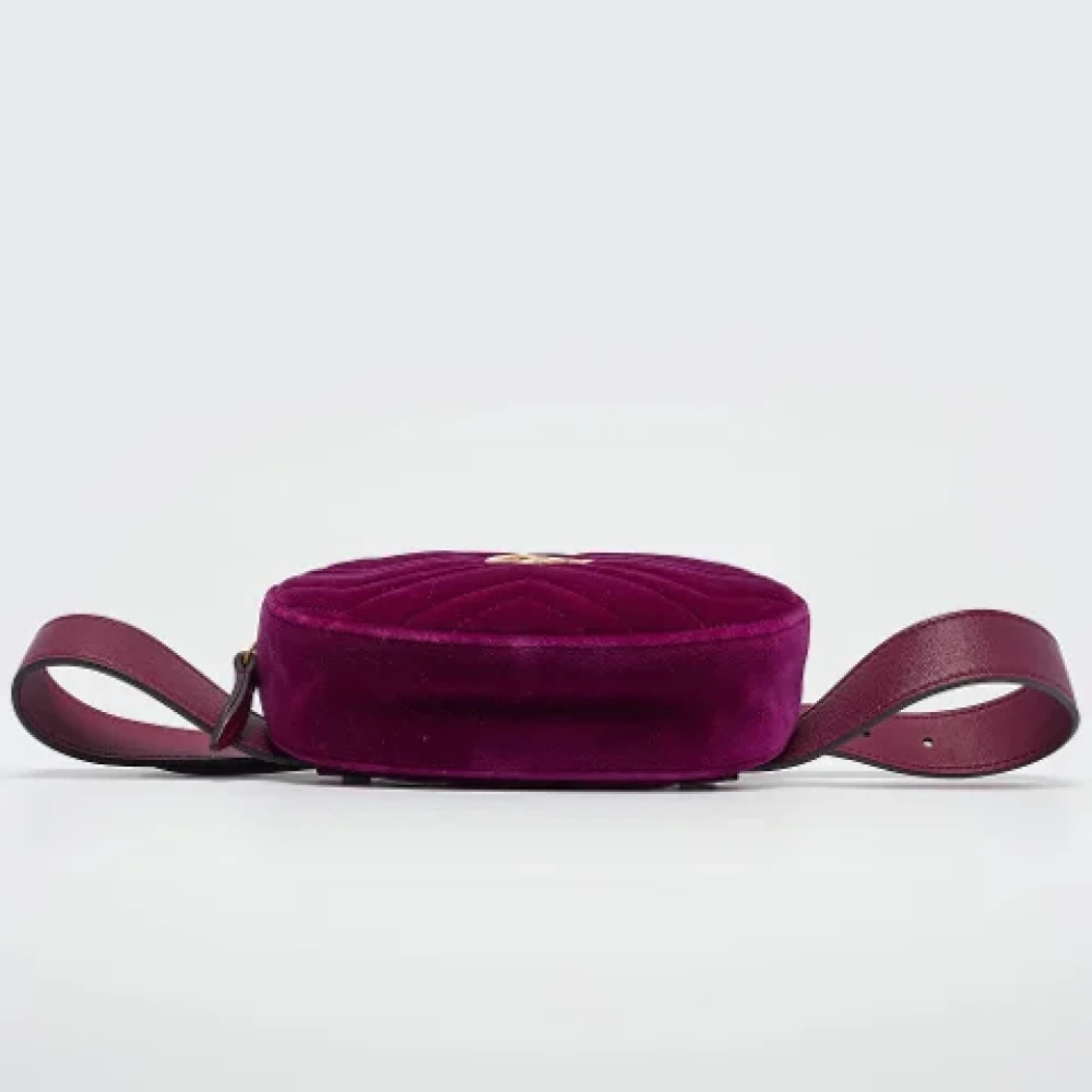 Gucci Vintage Pre-owned Velvet gucci-bags Purple Dames