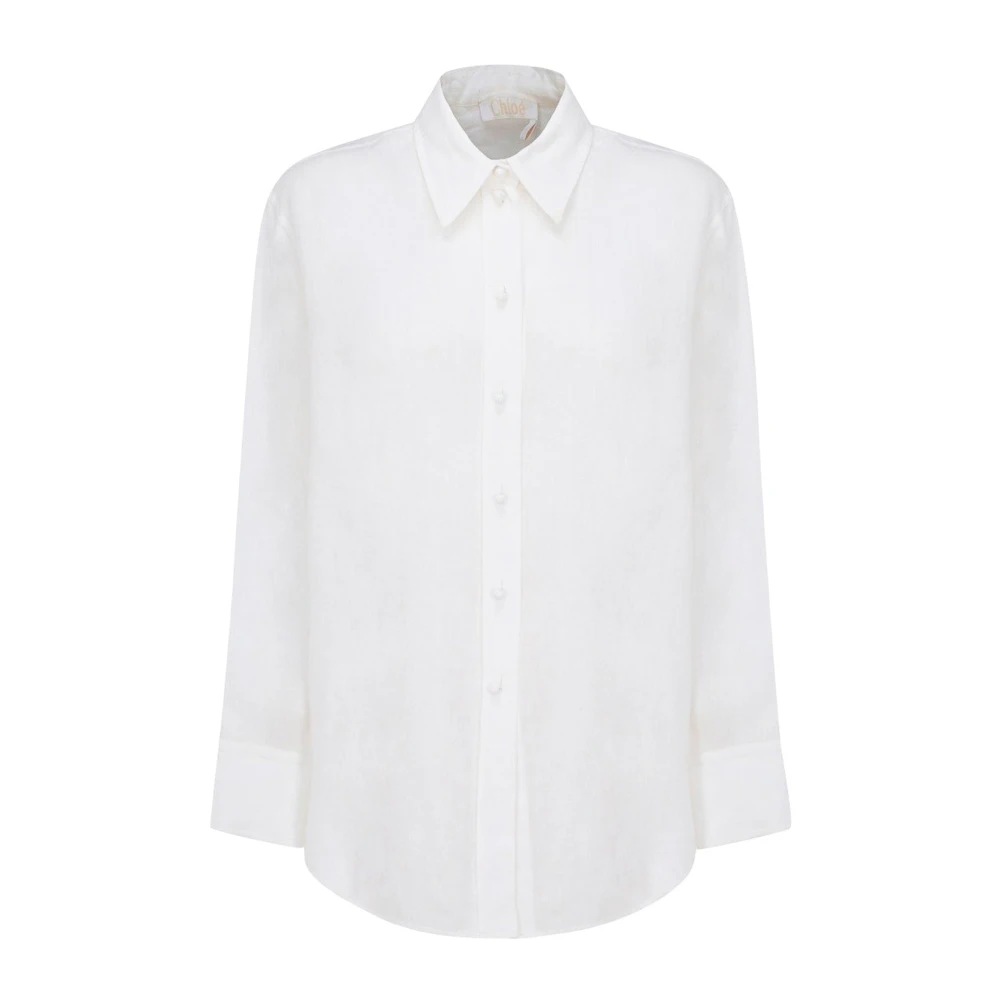 Chloé Witte Linnen Shirt voor Dames White Dames