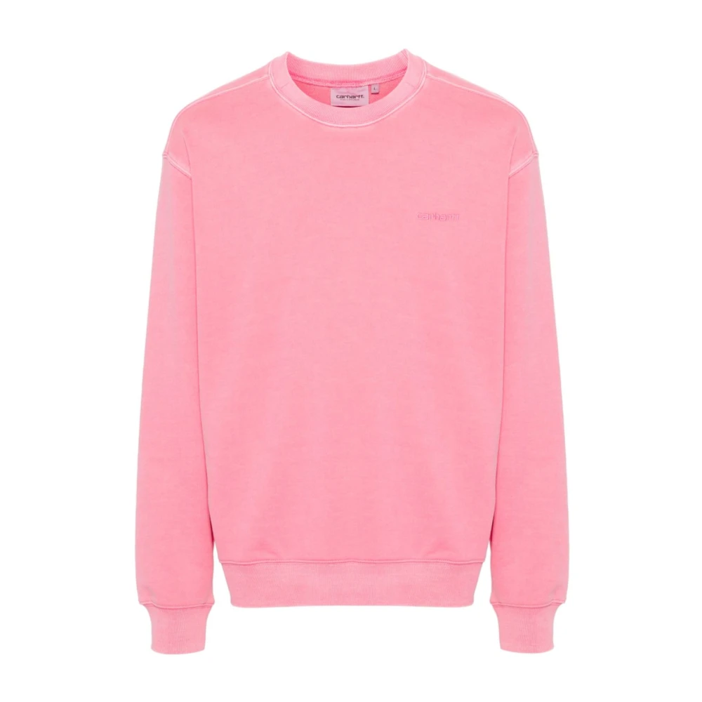 Carhartt WIP Script Sweatshirt Zwaar Katoen Losse Pasvorm Pink Heren