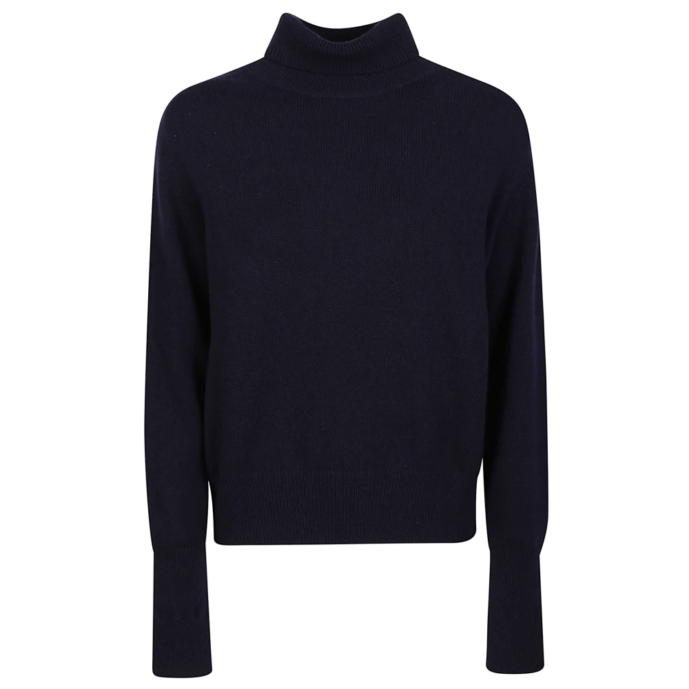Victoria Beckham Navy Polo Neck Sweater Blue Dames