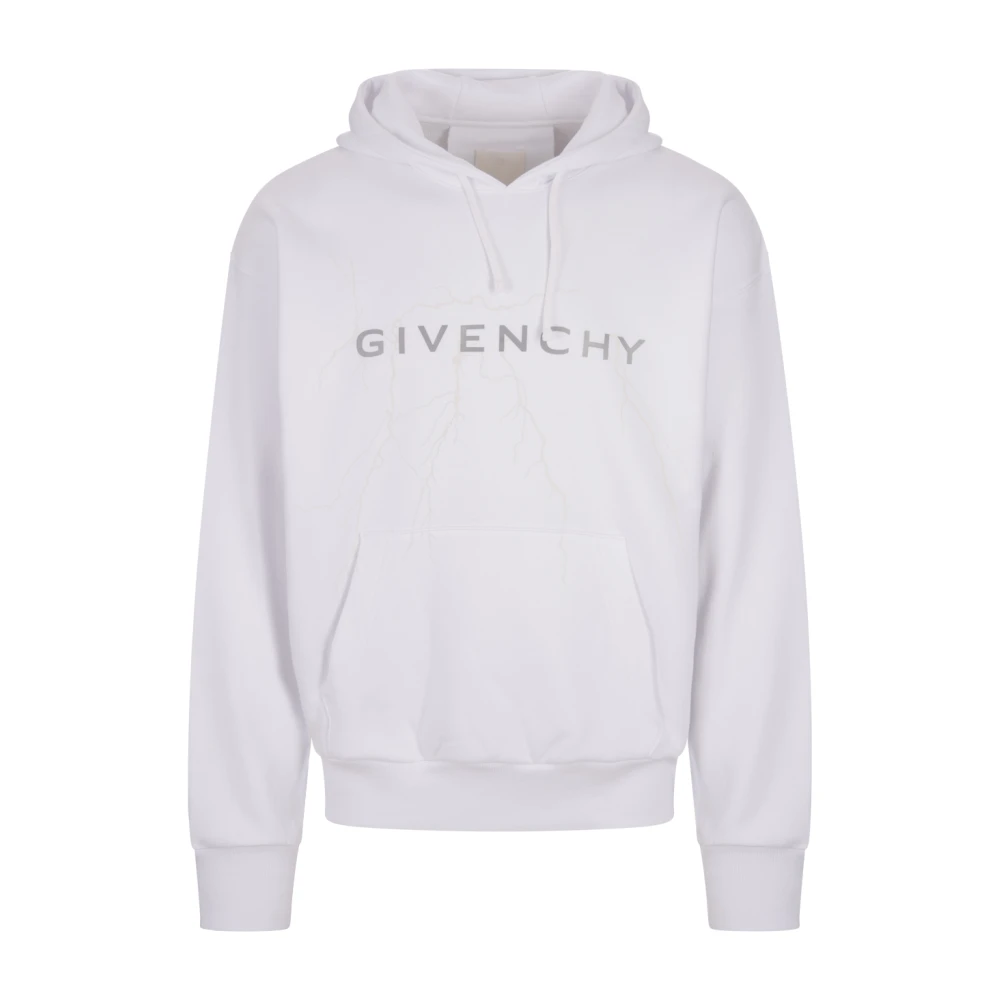 Givenchy Witte Hoodie met Logoprint White Heren