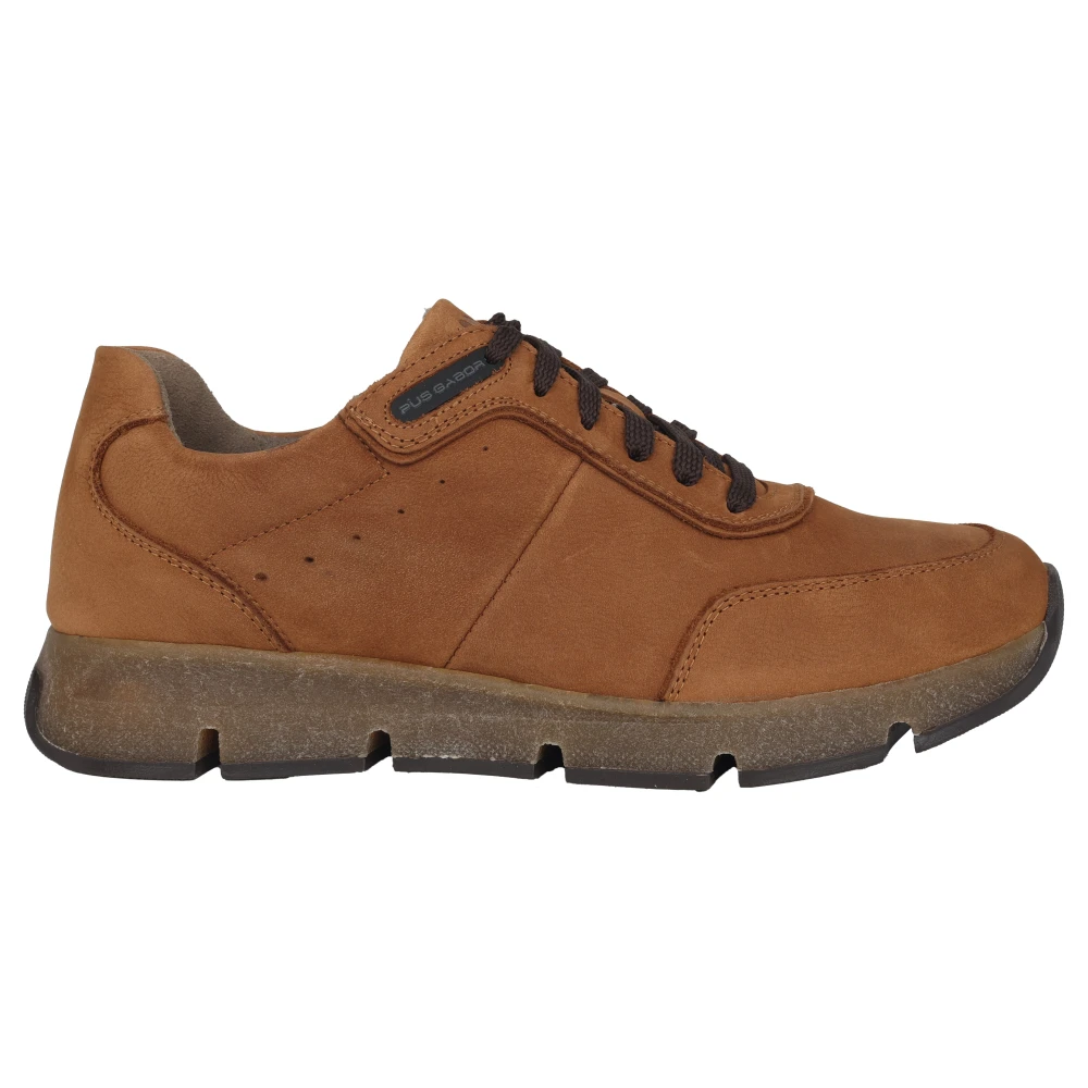 Gabor Bruine Nubuck Sneakers Heren Schoenen