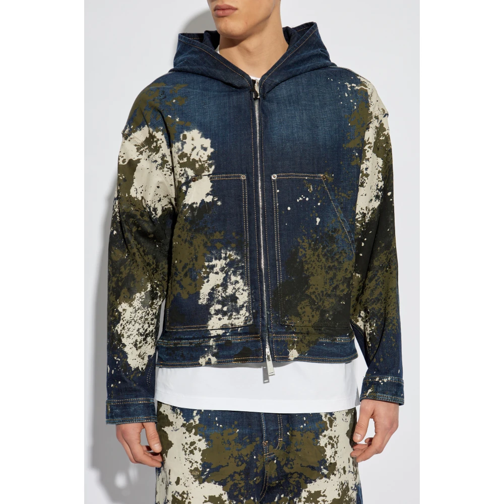 Dsquared2 Spijkerjas met capuchon Blue Heren