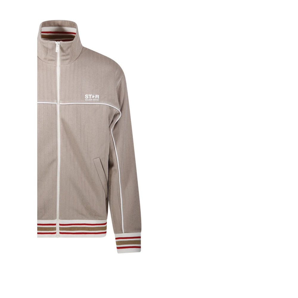 Golden Goose Technical Poly Track Jacket Brown Heren