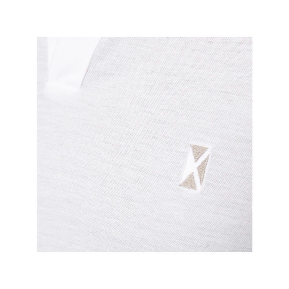 Gran Sasso Wit Polo Shirt White Heren