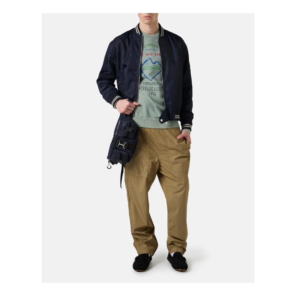Iceberg Regular-fit blauwe jas van polyester met GRS-certificering Blue Heren
