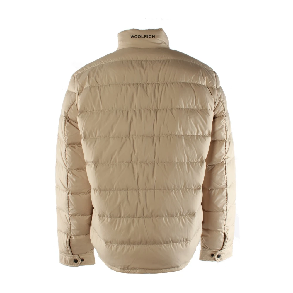 Woolrich Beige Herenjas Microfiber Beige Heren
