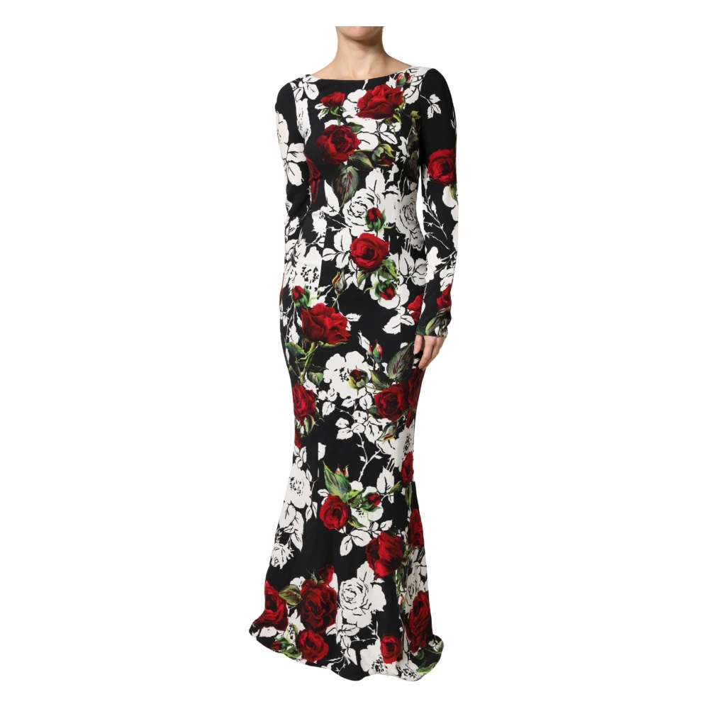 Dolce & Gabbana Women's Multicolor Floral Viscose Bodycon Long Gown Dress - Gowns - M - Dresses