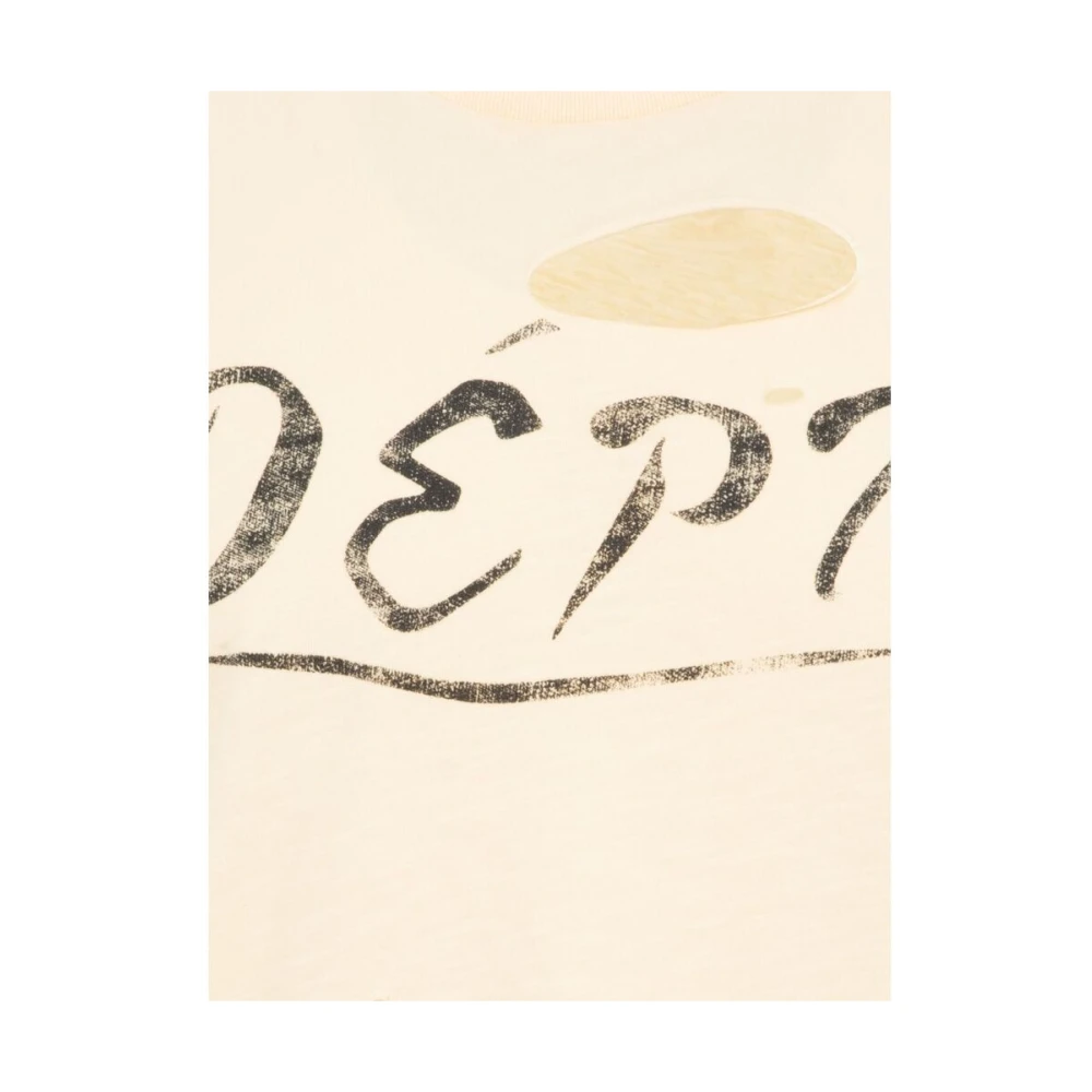 Gallery Dept. Versleten Logo Print Mouwloos T-shirt Beige Heren