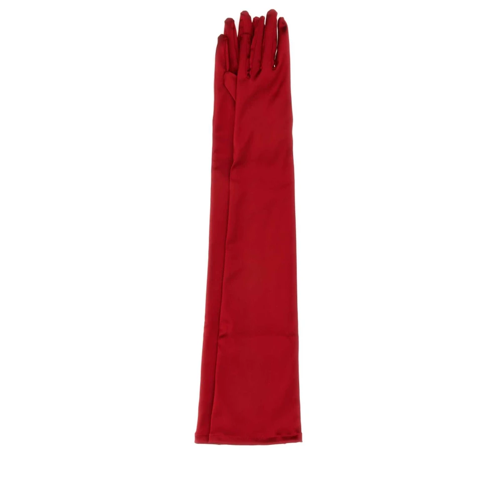 Dolce & Gabbana Rode satijnen handschoenen Elegant en stijlvol Red Dames