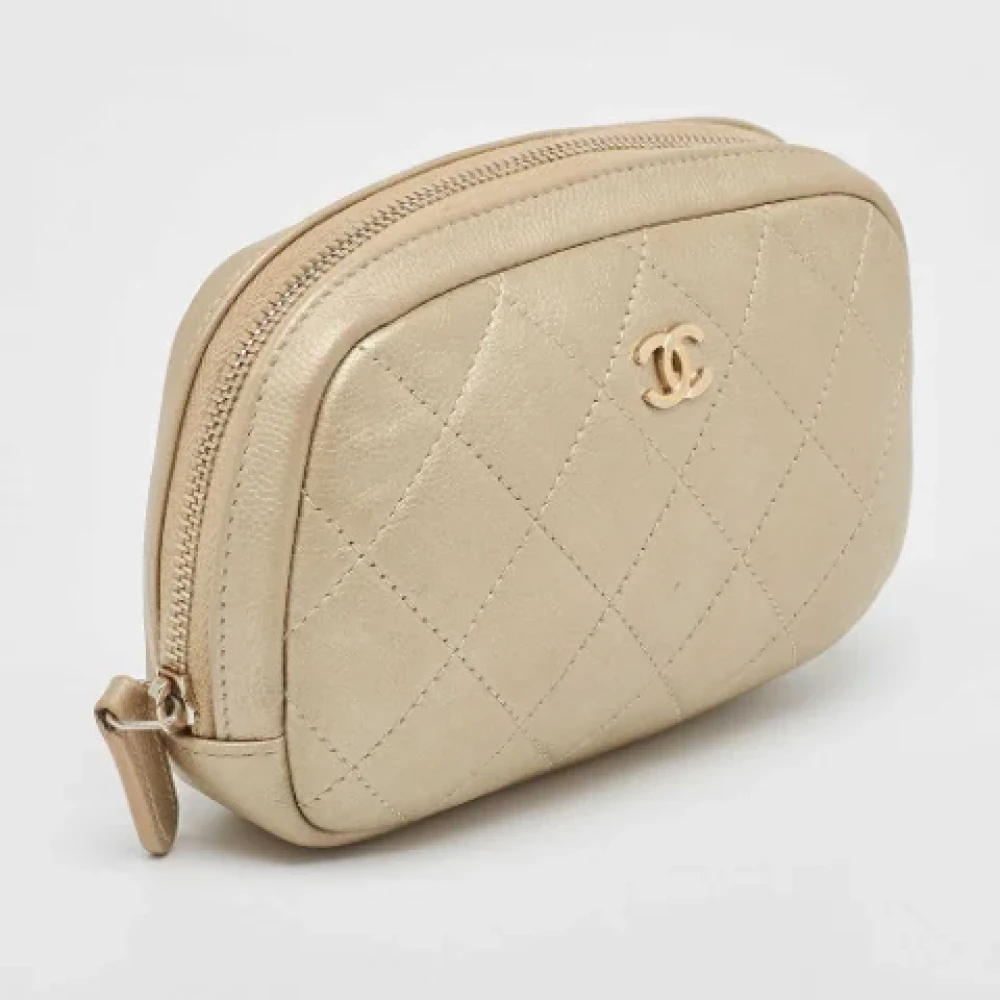 Chanel Vintage Pre-owned Leather wallets Beige Dames