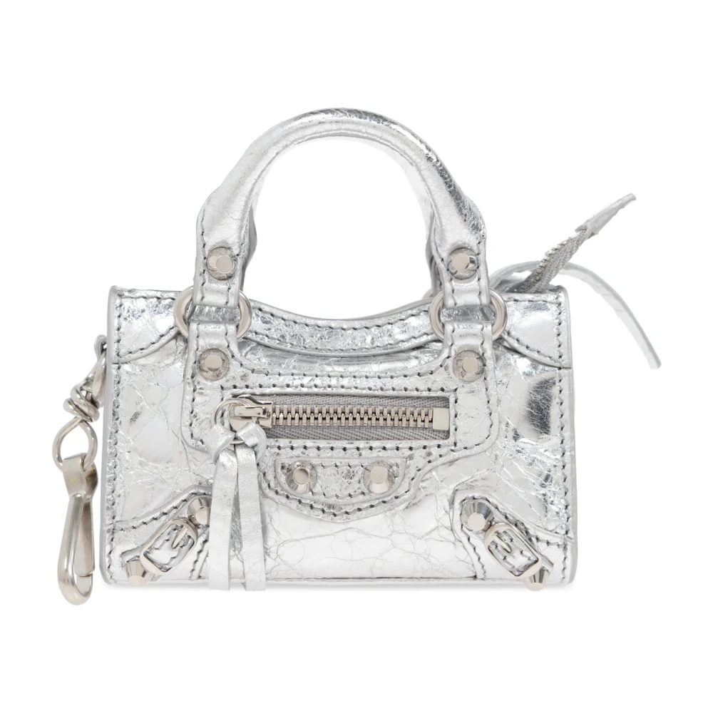 Balenciaga Charm Le City Micro Väska Charm Gray, Dam