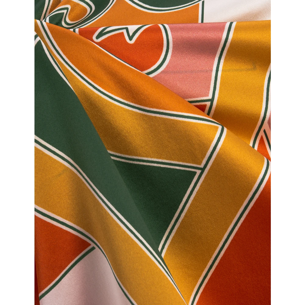 Casablanca Zijden Zomer Court Shirt met Print Multicolor Dames
