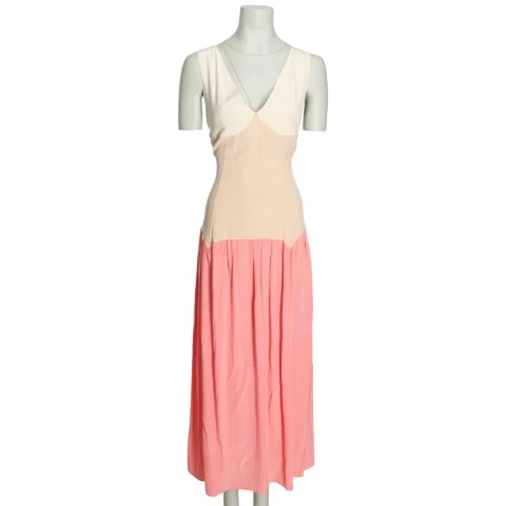 Miu Pre-owned Silk dresses Pink Dames