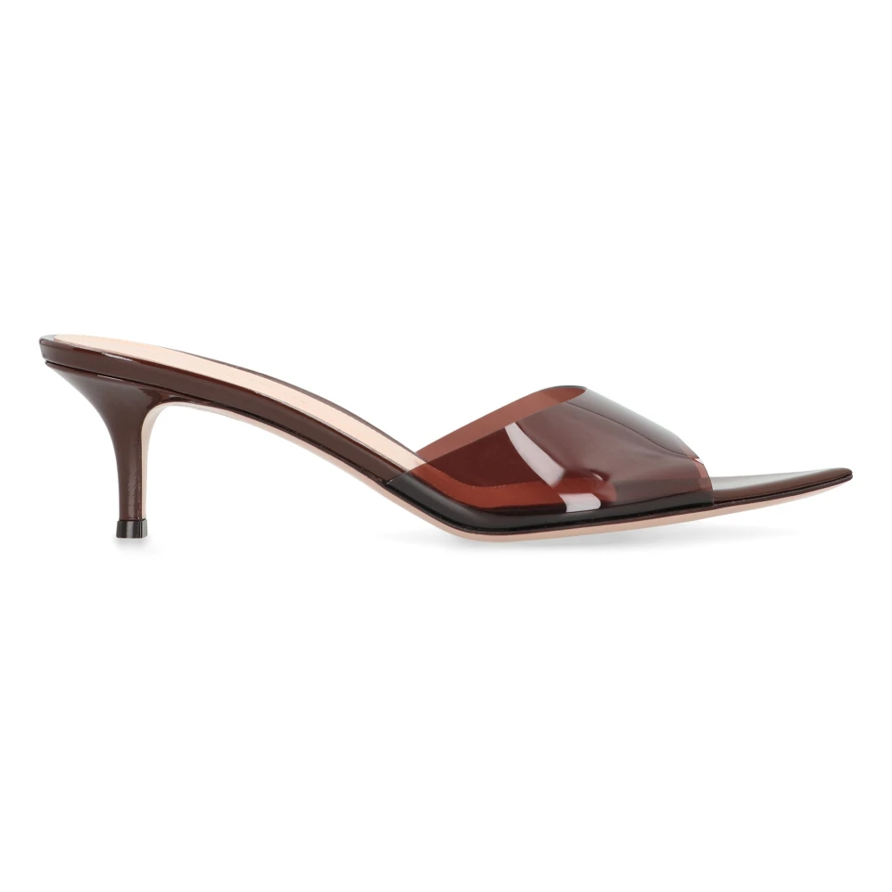 Gianvito Rossi Women's Brown Heeled Mules, 5 1/2 Uk, Elle 55