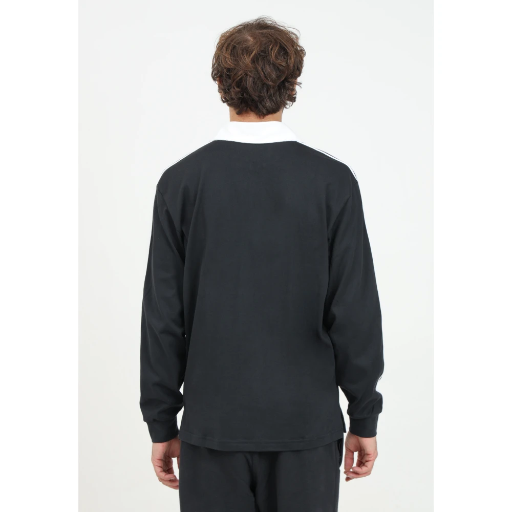 adidas Originals Zwarte Polo Adicolor Rugby Heren Black Heren