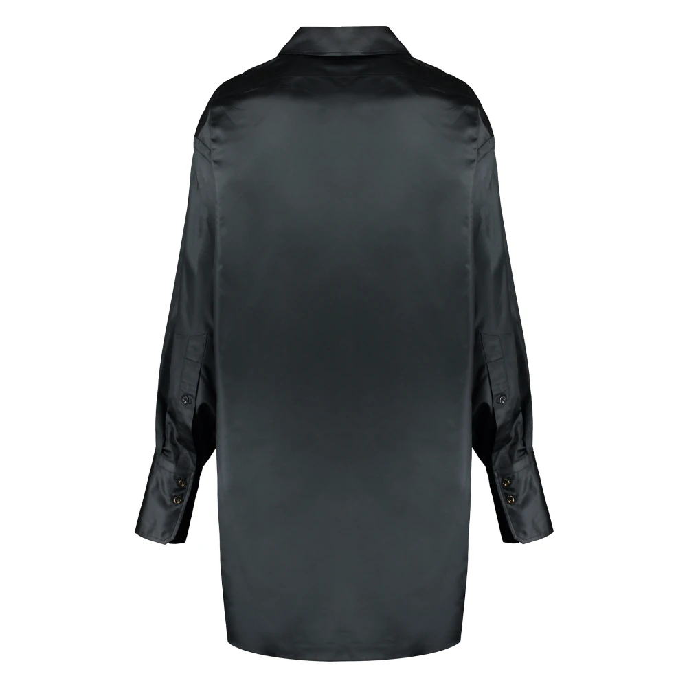 Patou Gerecyclede Shirtdress Black Dames