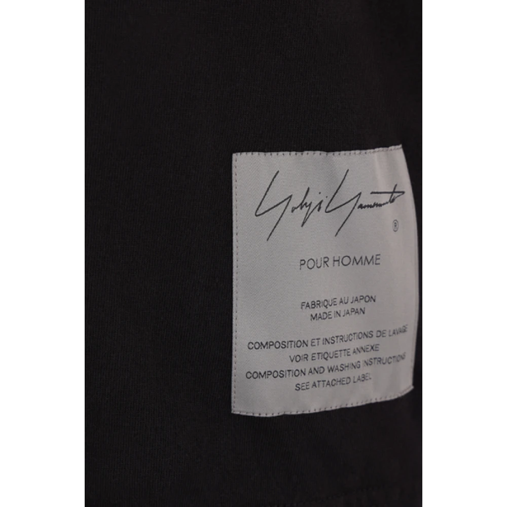 Yohji Yamamoto Zwarte Katoenen Jersey Sweater met Neighborhood Logo Print Black Heren