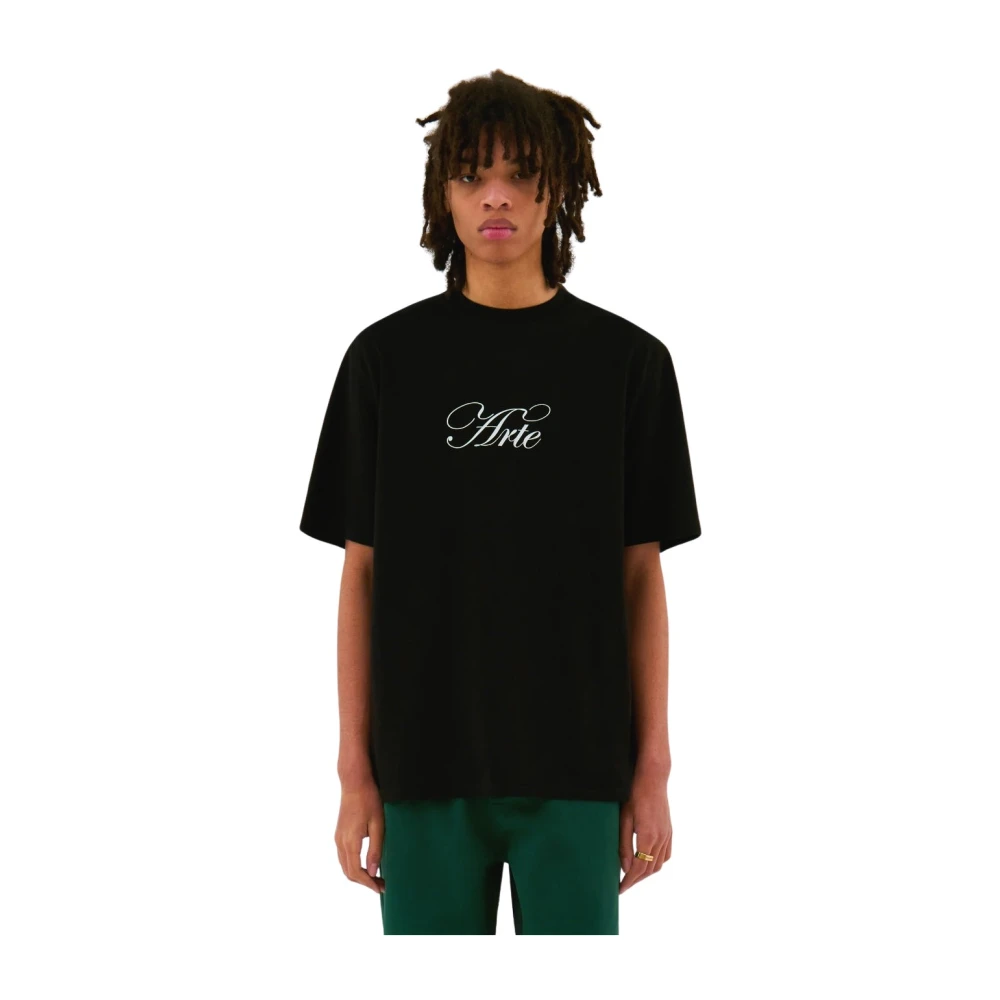 Arte Antwerp Script Logo Zwart T-shirt Black Heren