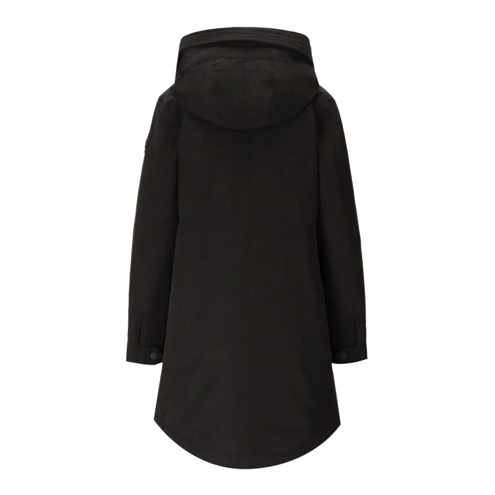Woolrich Lange militaire jas met afneembare gewatteerde binnenjas Black Dames