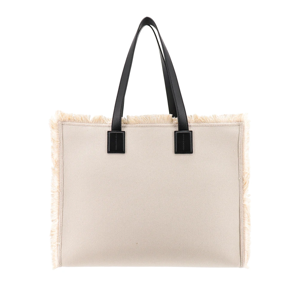 Bally Crystaliaew Canvas en Leren Shopper Beige Dames