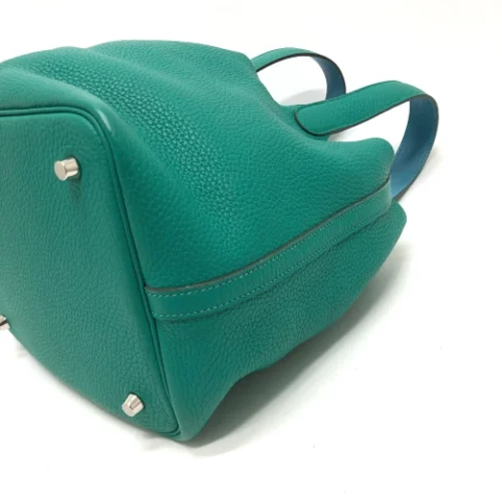 Hermès Vintage Pre-owned Leather handbags Green Dames