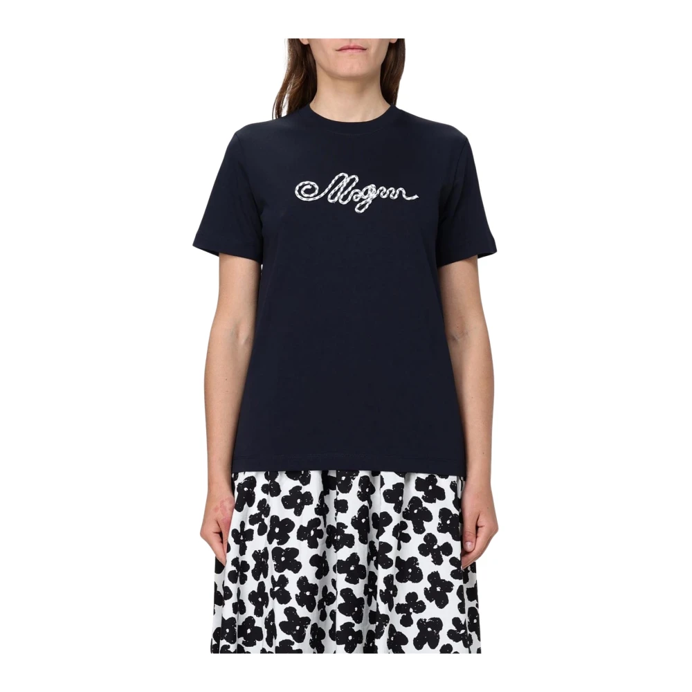 Msgm - Tops > T-Shirts - Blue - Msgm - Modalova